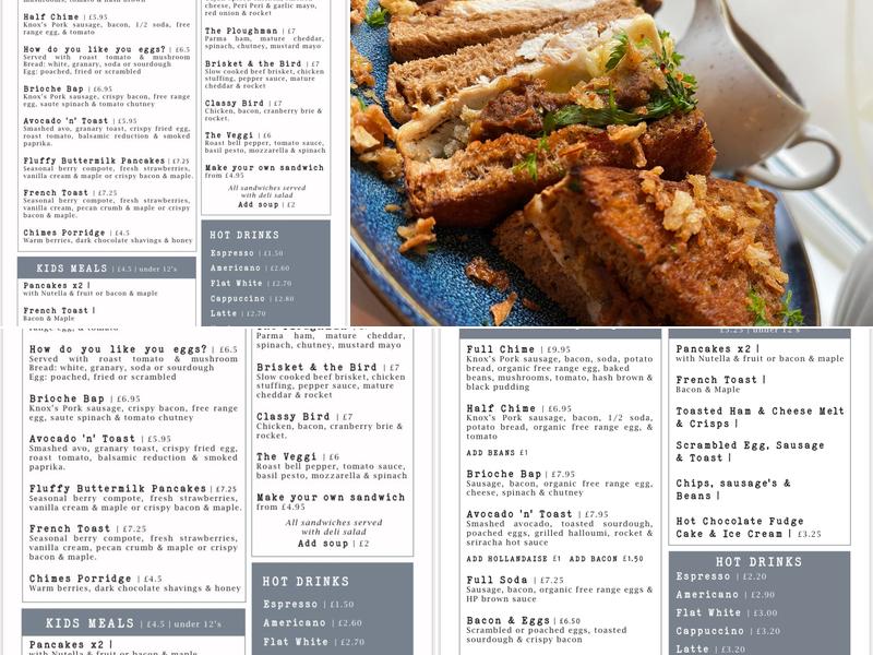 Chimes Coffee House Menu