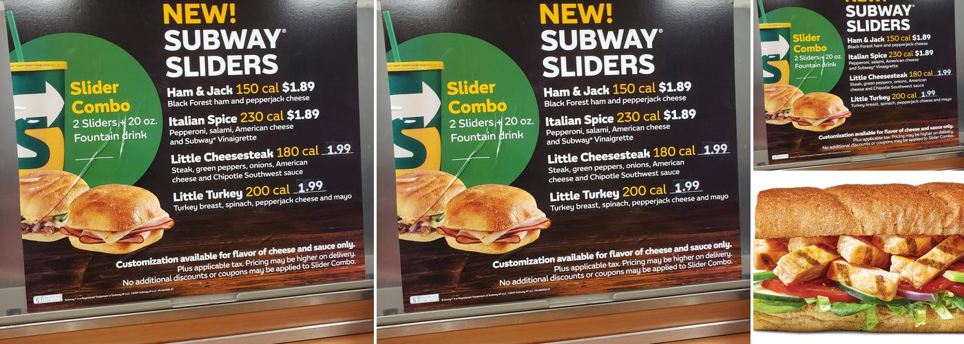 Subway Menu