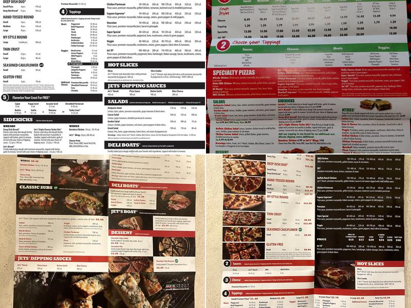 Jet's Pizza Menu