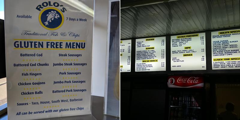 Rolos Traditional Fish and Chips Menu