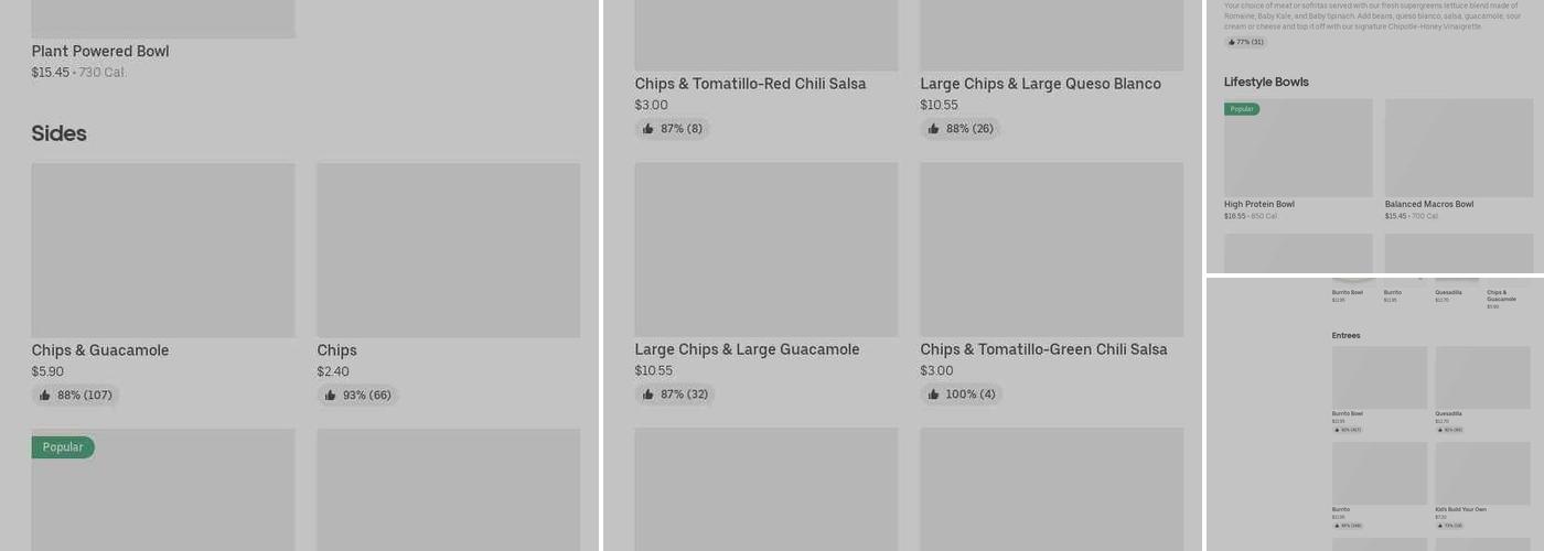 Chipotle Mexican Grill Menu