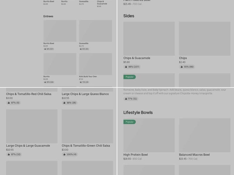 Chipotle Mexican Grill Menu