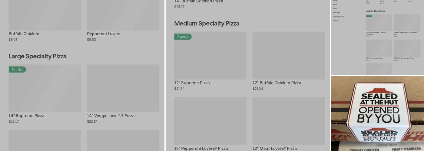 Pizza Hut Menu