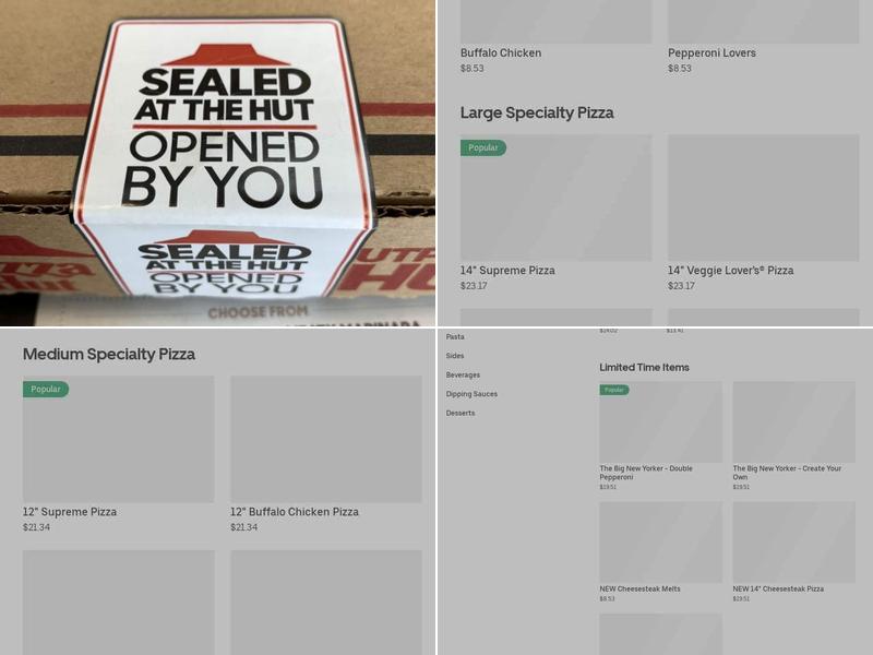 Pizza Hut Menu