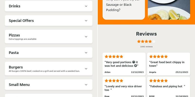 The Hippy Chippy Menu