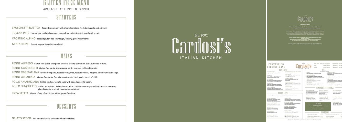 Cardosi's Menu