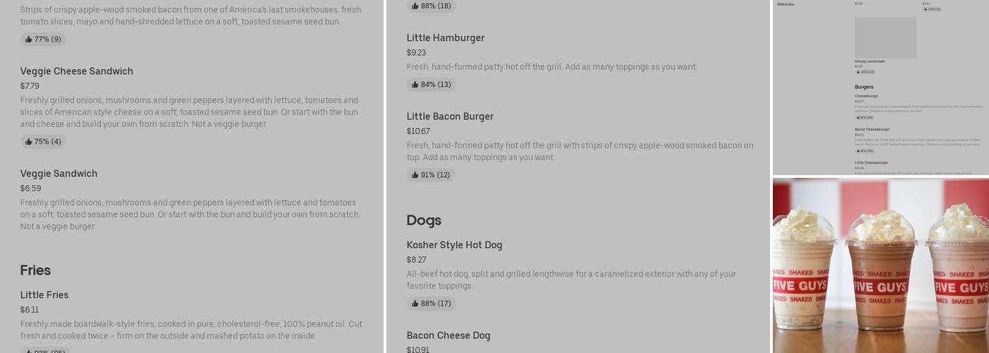 Five Guys Menu