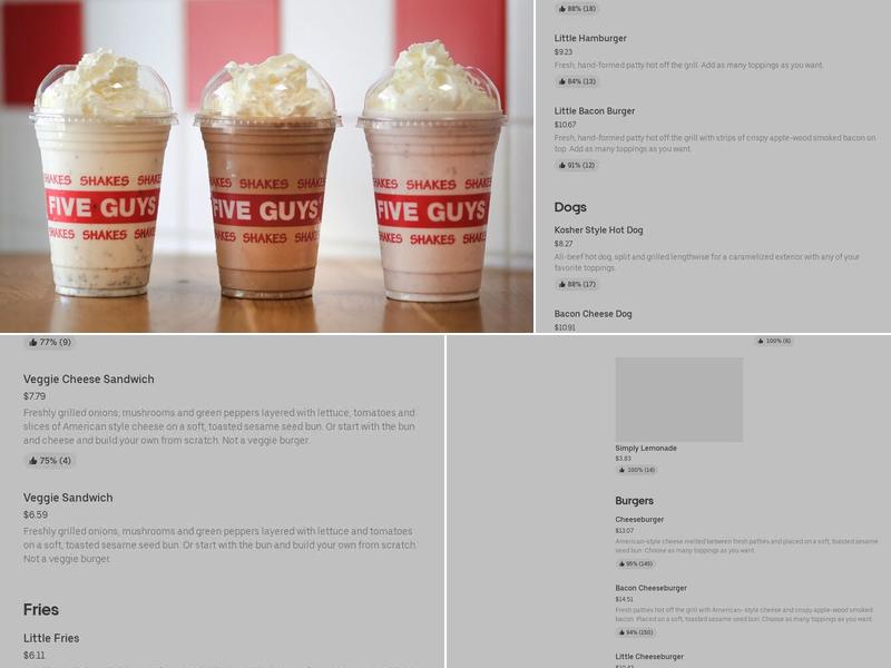 Five Guys Menu