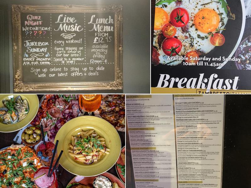 Zambretto Italian Menu