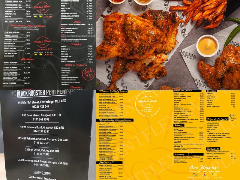 Black Rooster Peri Peri Duke Street Menu