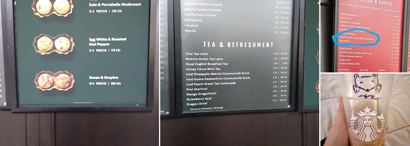 Starbucks Menu