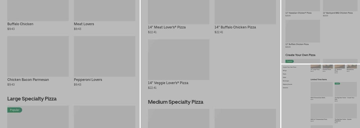 Pizza Hut Menu