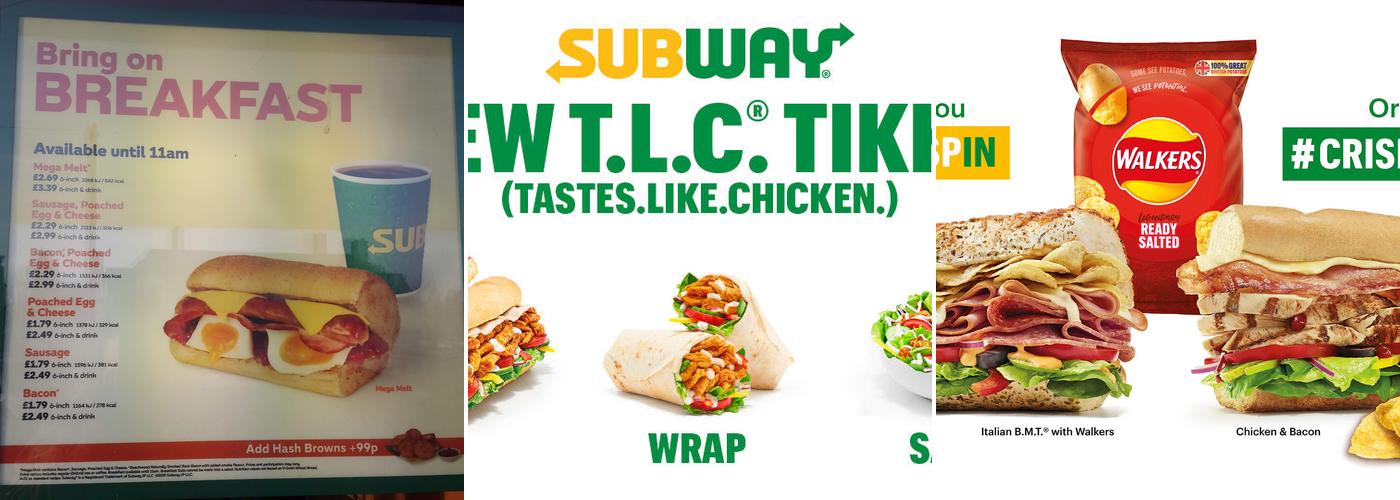 Subway Menu