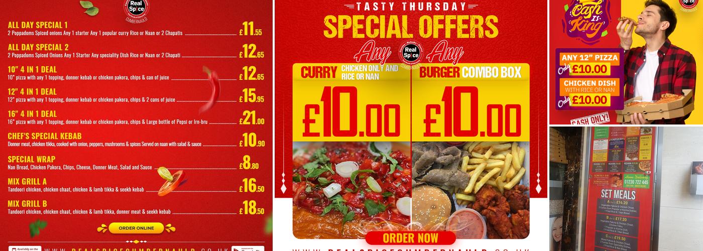 Real Spice Cumbernauld Menu