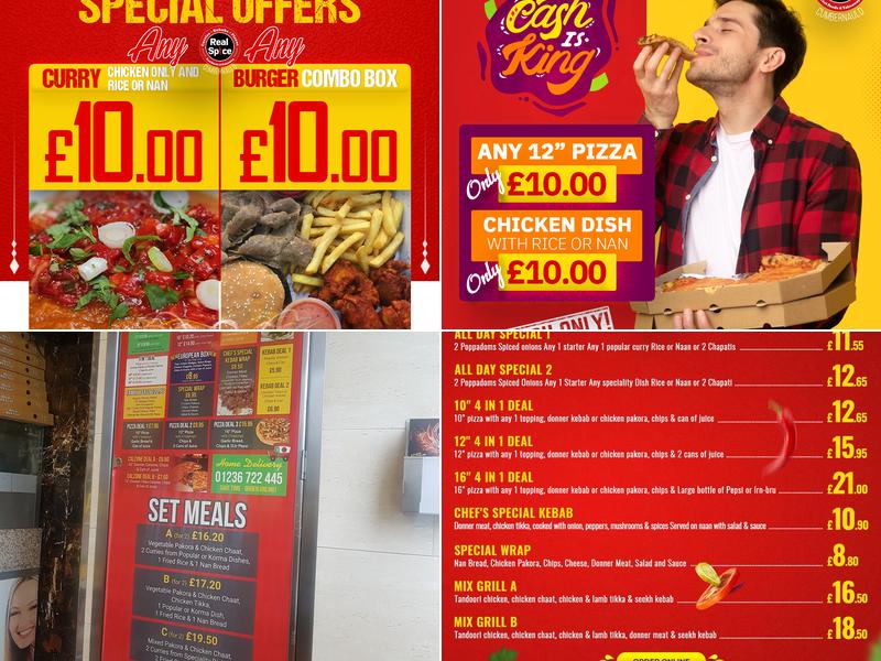 Real Spice Cumbernauld Menu