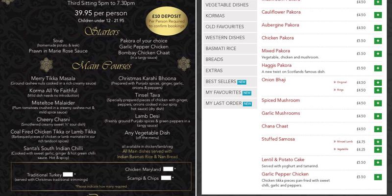 Dalshannon Farm Indian Restaurant (Glasgow) Menu