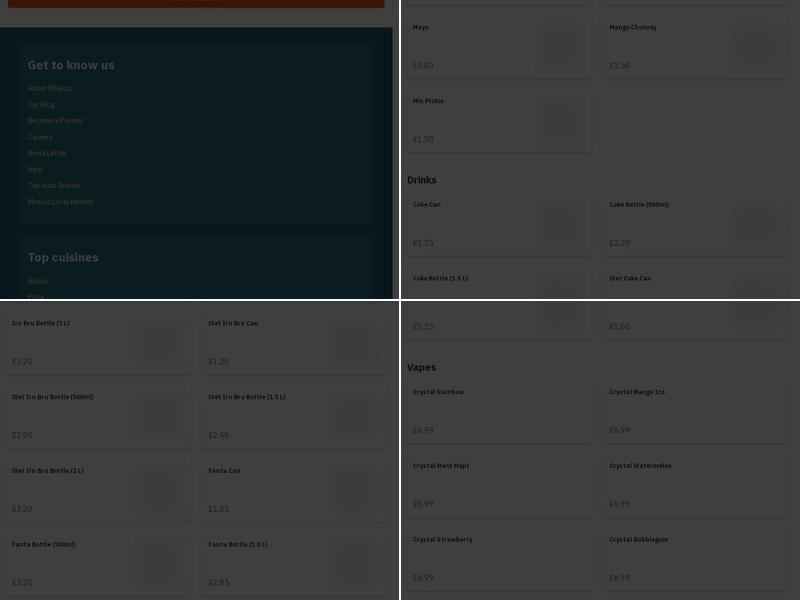 Masala Grill Takeaway Menu