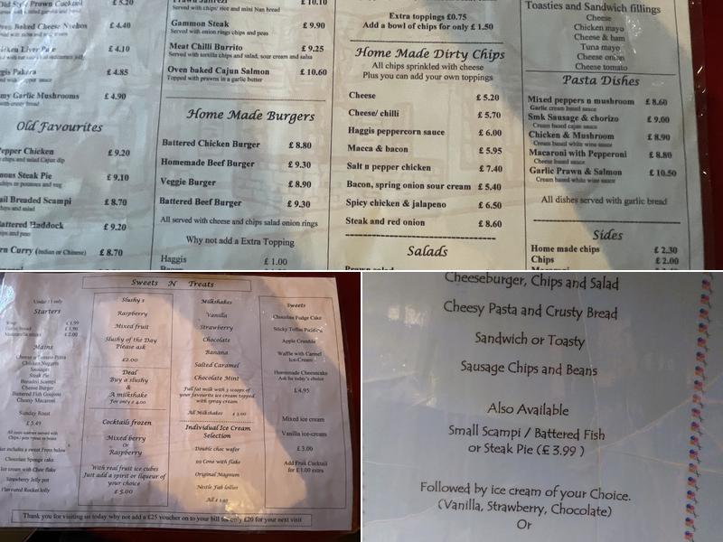 The Glen Tavern Menu
