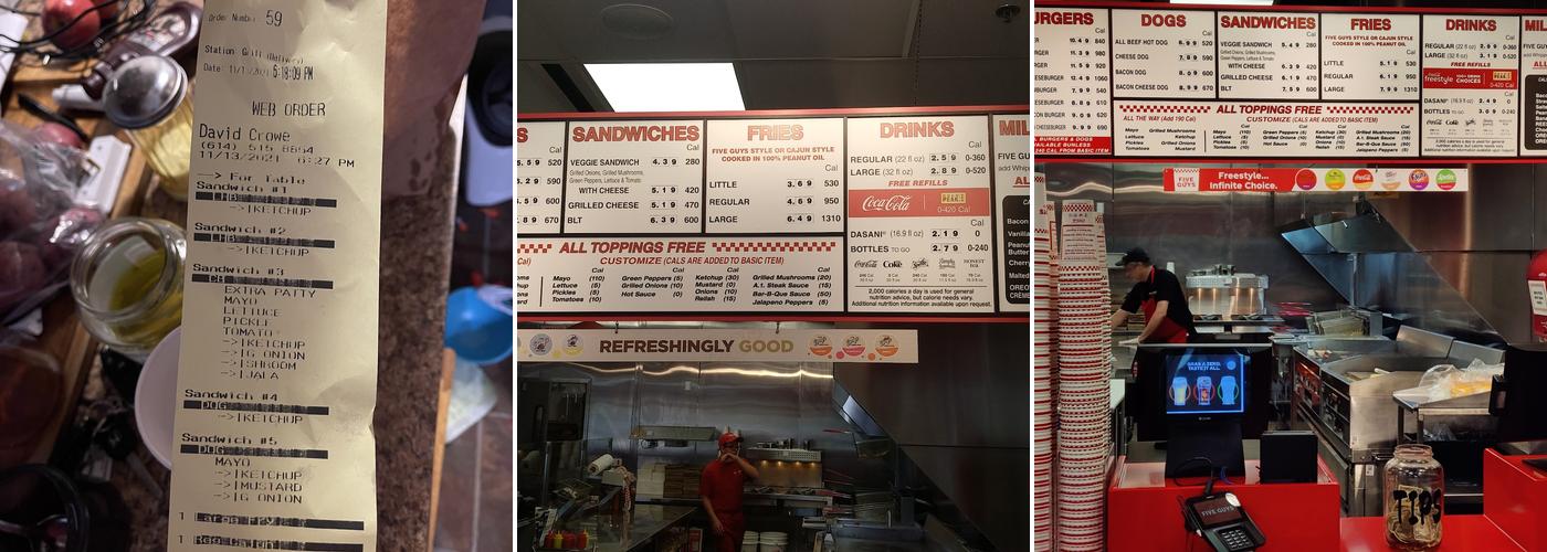 Five Guys Menu