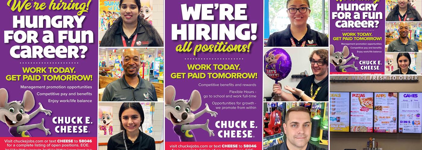 Chuck E. Cheese Menu