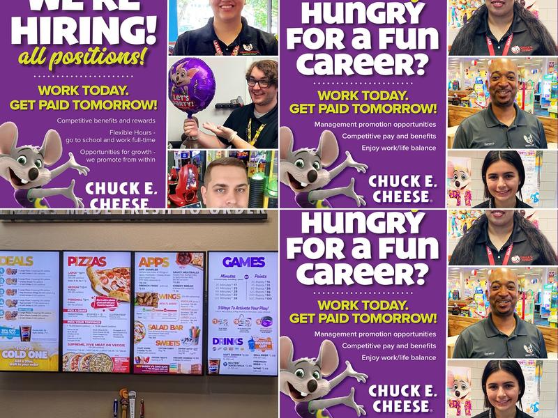 Chuck E. Cheese Menu