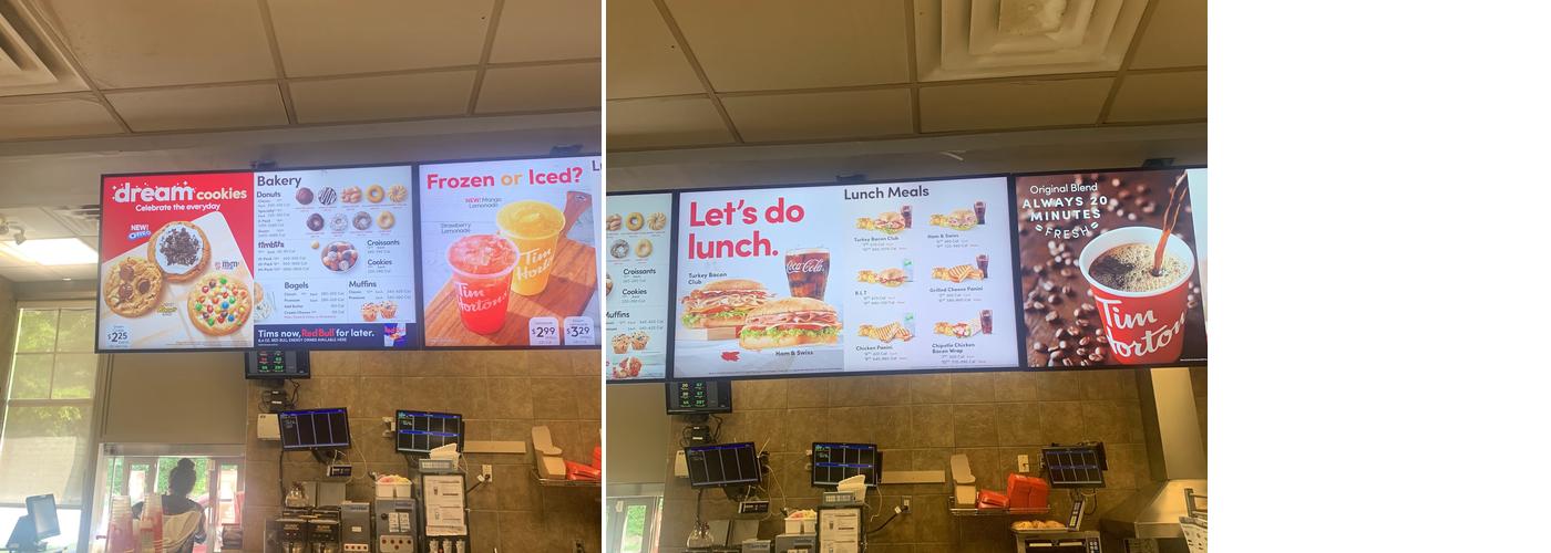 Tim Hortons Menu