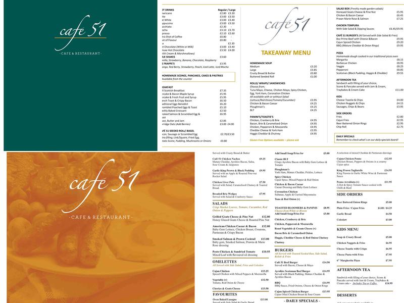 Cafe 51 Menu