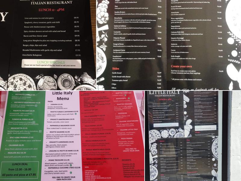 Little Italy Menu