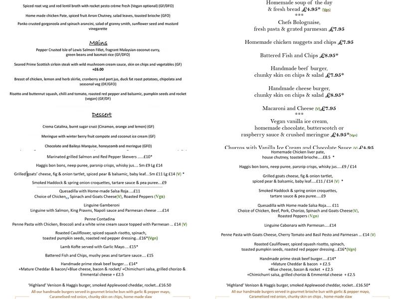 Fig & Thistle Menu