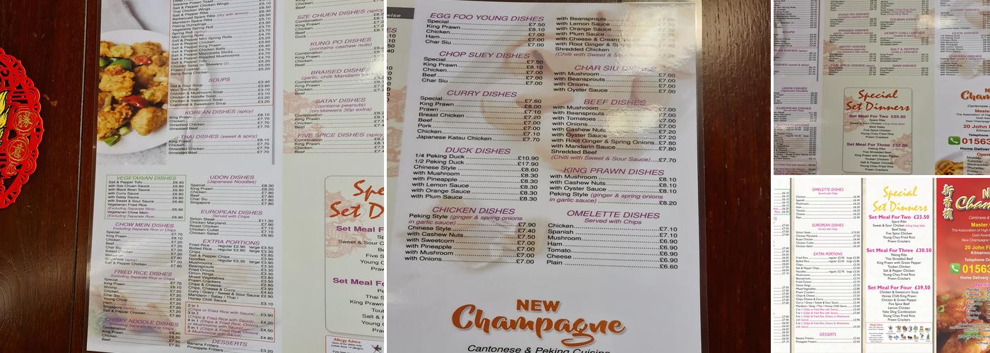 New Champagne Menu