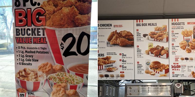 KFC Menu