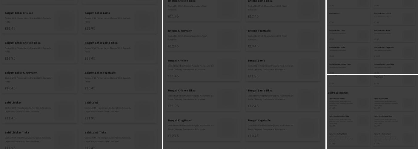 A Touch Of Spice Takeaway Menu