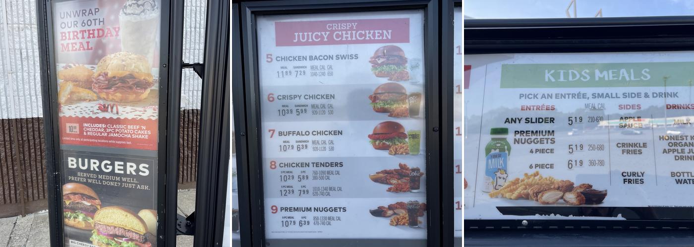 Arby's Menu
