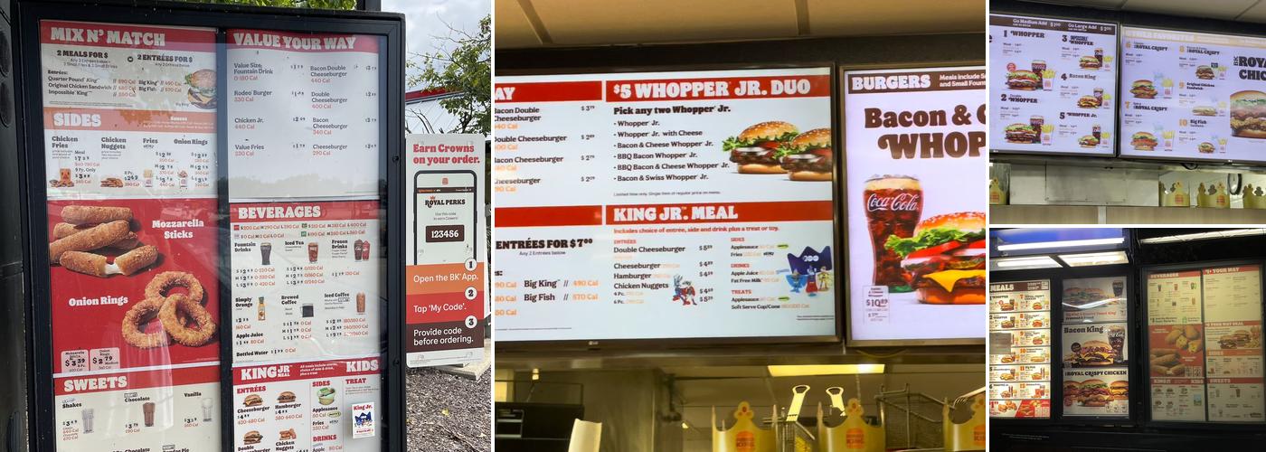 Burger King Menu