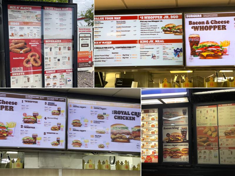Burger King Menu