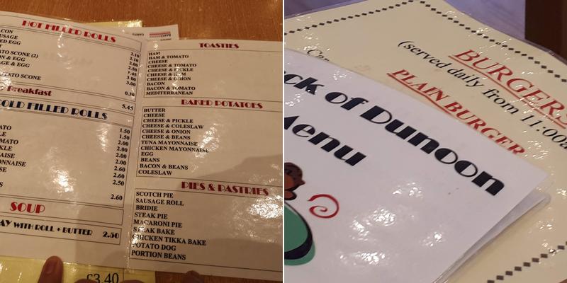 Black Of Dunoon (Bakers) Menu