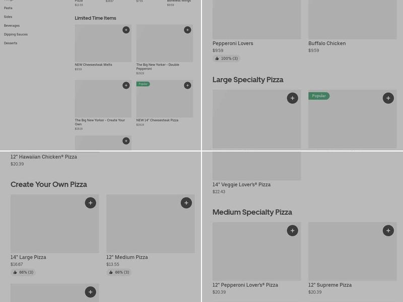 Pizza Hut Menu