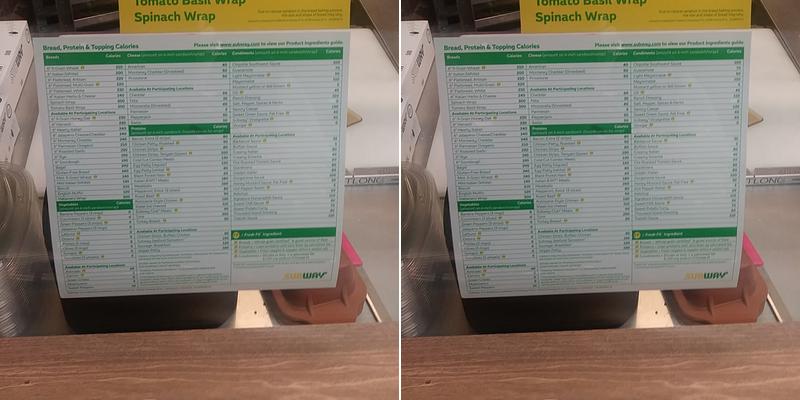 Subway Menu