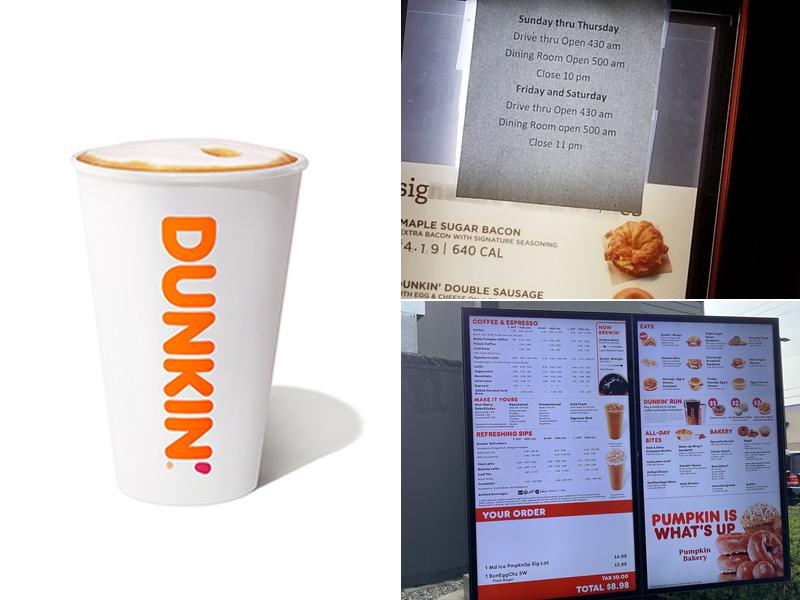 Dunkin' Menu