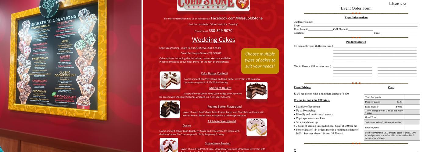 Cold Stone Creamery Menu