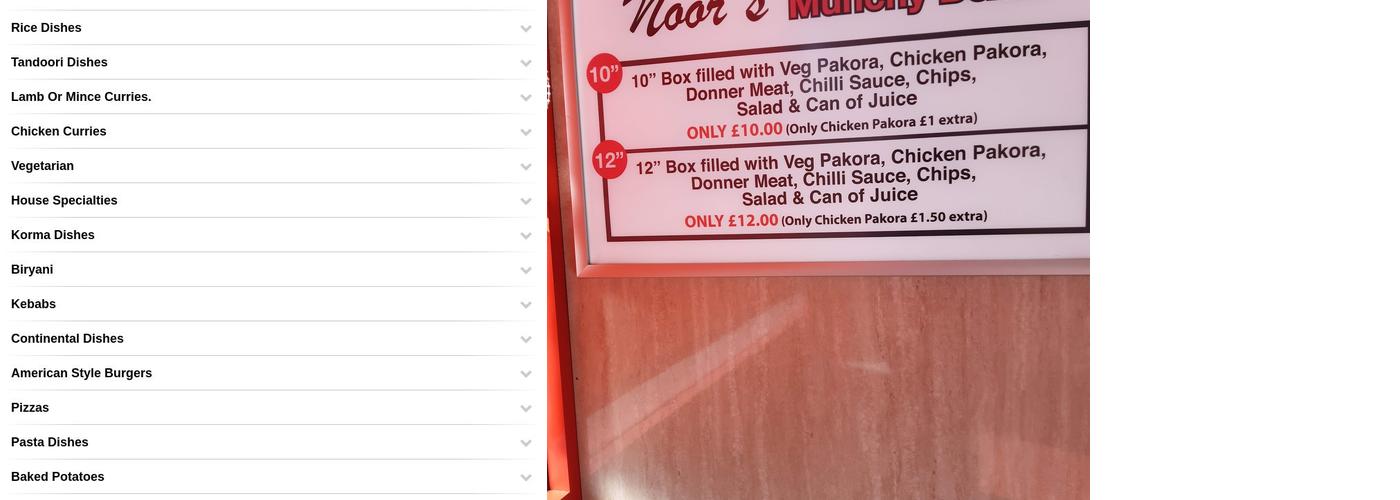 Noor Kebab House Menu