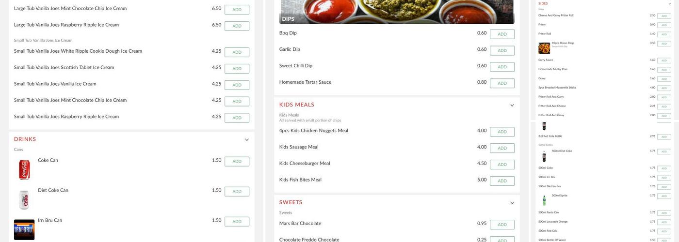 Enzo's Fish & Chips Menu