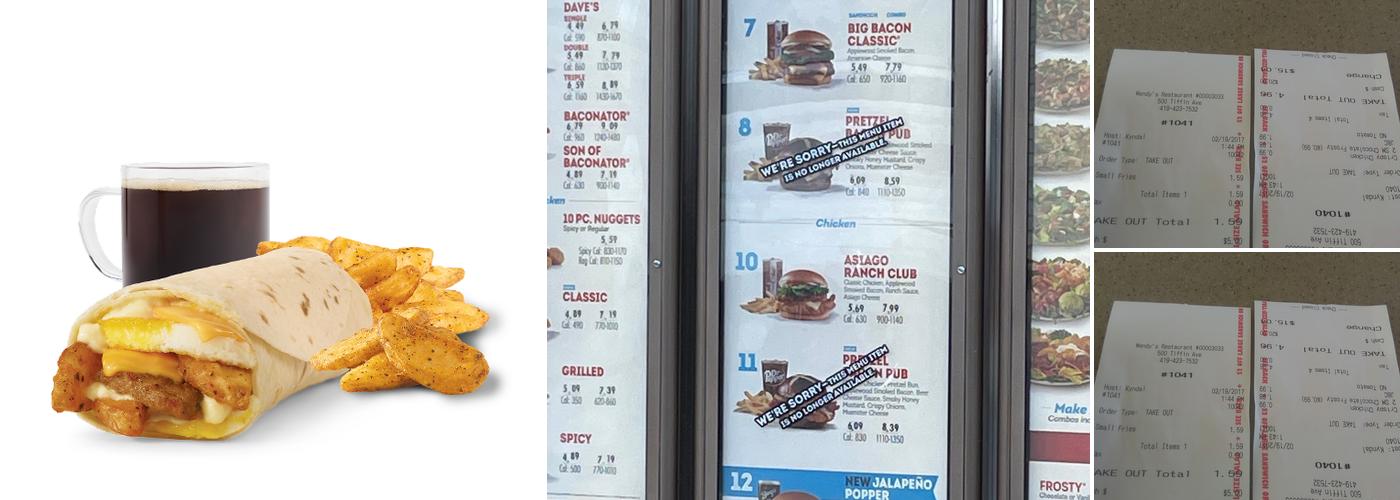 Wendy's Menu