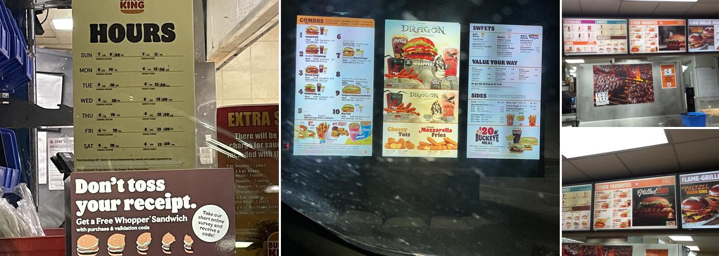 Burger King Menu