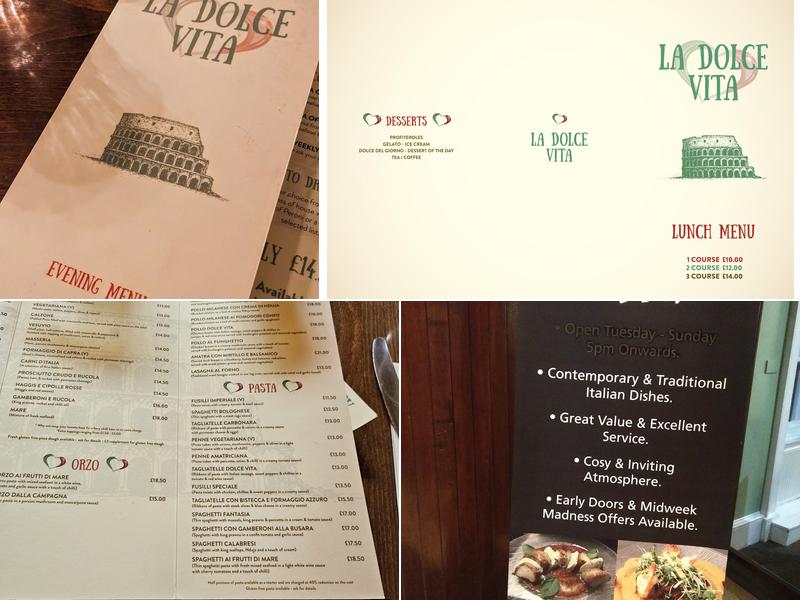 La Dolce Vita Menu