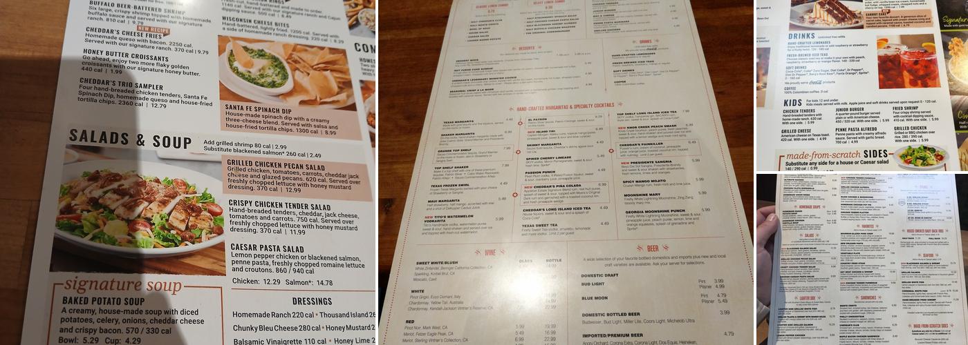 Cheddar's Scratch Kitchen Menu