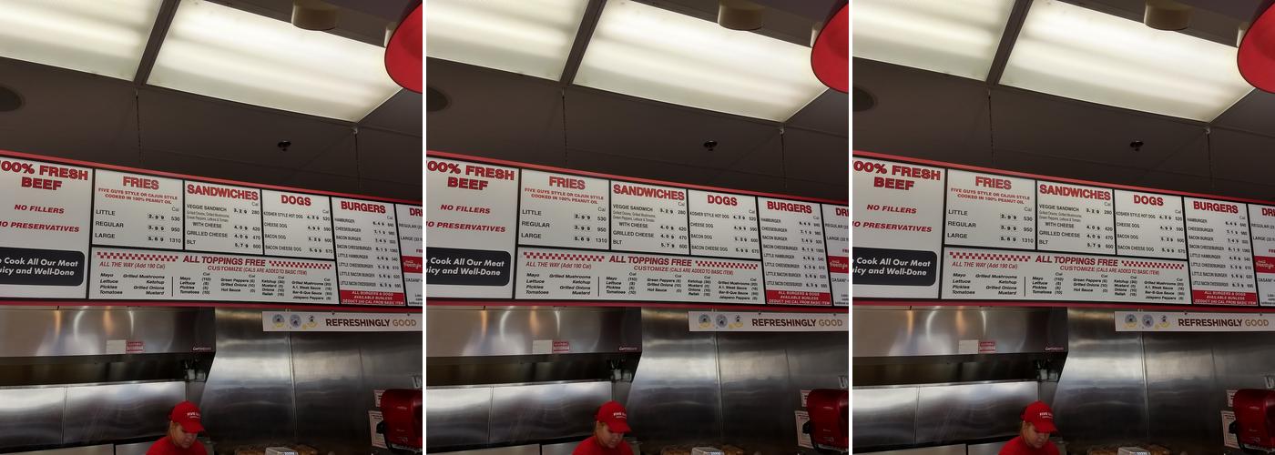 Five Guys Menu