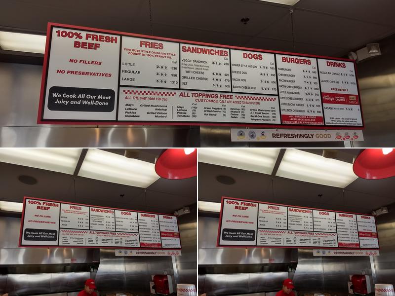 Five Guys Menu