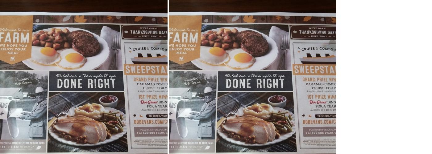 Bob Evans Menu