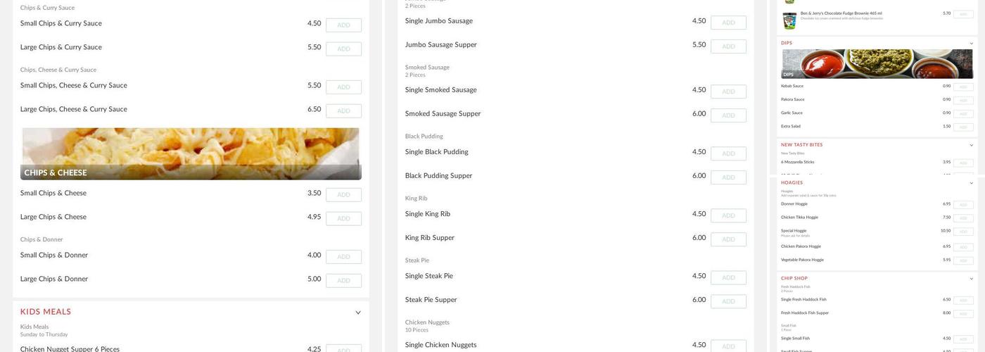 Singhs Tasty Villa Menu